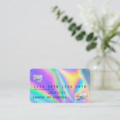 Holograph Modern Credit Card Style Visitenkarte (Stehend Vorderseite)