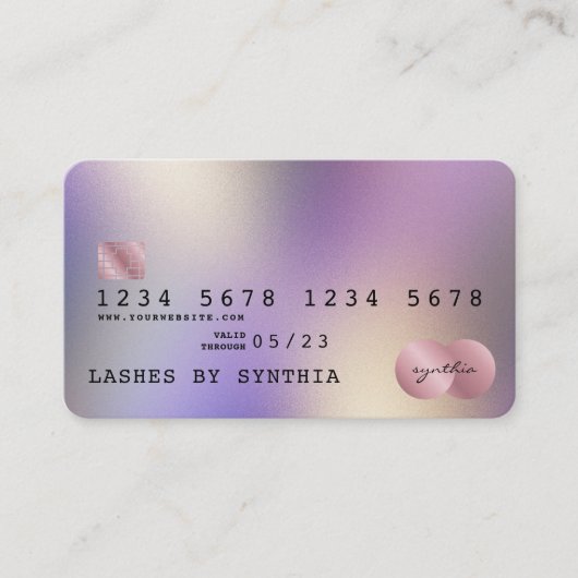 Holograph Modern Credit Card Style Visitenkarte (Vorderseite)