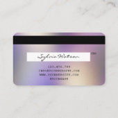 Holograph Modern Credit Card Style Visitenkarte (Rückseite)