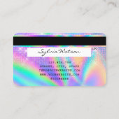 Holograph Modern Eyes Lashes Kreditkarte Visitenkarte (Rückseite)