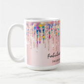 Holograph Pink Rose Bride Dusche Sweet 16. Kaffeetasse (Links)
