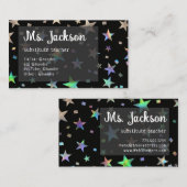 Holograph Rainbow Stars Eventplaner Beruflich Visitenkarte (Vorne/Hinten)