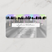 Holograph Silver Unicorp Dripping Credit Card Lash Visitenkarte (Rückseite)