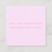 Holograph Tiger Stripe White Dragon Tattoo Artist Quadratische Visitenkarte (Rückseite)