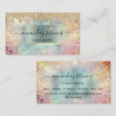 Holograph Tropfens Makeup Lashes Nails Visitenkarte (Vorne/Hinten)