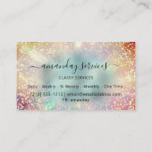 Holograph Tropfens Makeup Lashes Nails Visitenkarte (Rückseite)