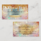 Holograph Tropfens Mint Makeup Lashes Nails Haare Visitenkarte (Vorne/Hinten)