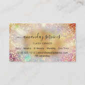 Holograph Tropfens Mint Makeup Lashes Nails Haare Visitenkarte (Rückseite)