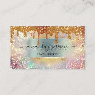 Holograph Tropfens Mint Makeup Lashes Nails Haare Visitenkarte