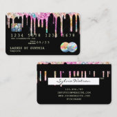 Holograph Tropfens Moderne Kreditkarte Visitenkarte (Vorne/Hinten)