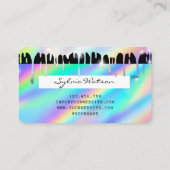 Holograph Tropfens Moderner Stil der Kreditkarte Visitenkarte (Rückseite)