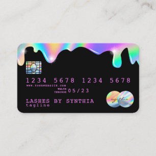 Holograph Unicorn Credit Card Tropfen Visitenkarte