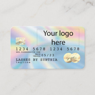 Holograph Unicorn Dripp Credit Card Ihr Logo hinzu Visitenkarte