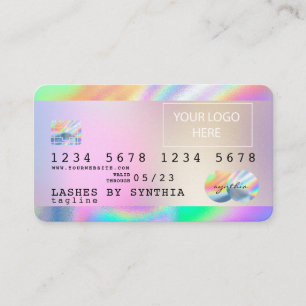 Holograph Unicorn Dripp Credit Card Ihr Logo hinzu Visitenkarte