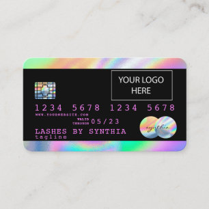 Holograph Unicorn Dripp Credit Card Ihr Logo hinzu Visitenkarte