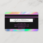 Holograph Unicorn Dripp Credit Card Ihr Logo hinzu Visitenkarte (Rückseite)