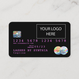 Holograph Unicorn Dripp Credit Card Ihr Logo hinzu Visitenkarte