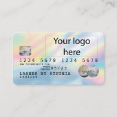 Holograph Unicorn Dripp Credit Card Ihr Logo hinzu Visitenkarte (Vorderseite)