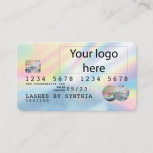 Holograph Unicorn Dripp Credit Card Ihr Logo hinzu Visitenkarte