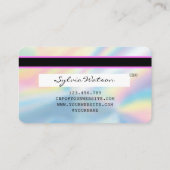 Holograph Unicorn Dripp Credit Card Ihr Logo hinzu Visitenkarte (Rückseite)