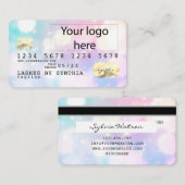 Holograph Unicorn Dripp Credit Card Ihr Logo hinzu Visitenkarte (Vorne/Hinten)