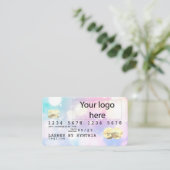 Holograph Unicorn Dripp Credit Card Ihr Logo hinzu Visitenkarte (Stehend Vorderseite)
