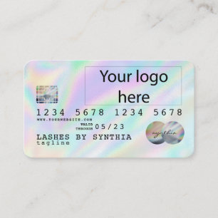 Holograph Unicorn Dripp Credit Card Ihr Logo hinzu Visitenkarte