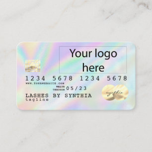 Holograph Unicorn Dripp Credit Card Ihr Logo hinzu Visitenkarte