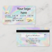 Holograph Unicorn Dripp Credit Card Ihr Logo hinzu Visitenkarte (Vorne/Hinten)