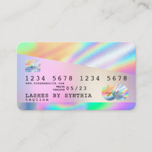 Holograph Unicorn Dripp Kreditkarte Visitenkarte
