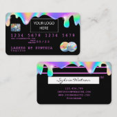 Holograph Unicorn Kreditkarte Fügen Sie Ihr Logo h Visitenkarte (Vorne/Hinten)