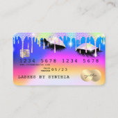 Holograph Unicorn Modern Credit Card Lashes Visitenkarte (Vorderseite)