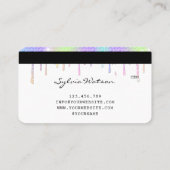 Holograph Unicorn Modern Credit Card Lashes Visitenkarte (Rückseite)