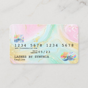 Holograph Unicorn Modern Credit Card Style Logo Visitenkarte