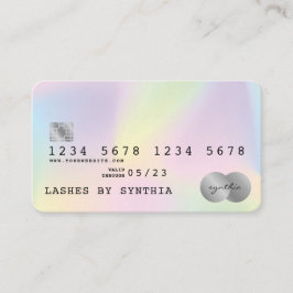 Holograph Unicorn Moderne Kreditkartenart Visitenkarte