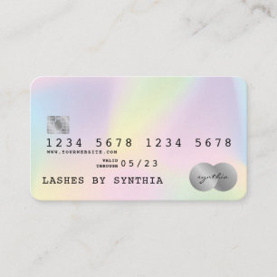 Holograph Unicorn Moderne Kreditkartenart Visitenkarte