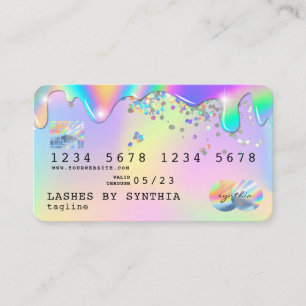 Holograph Unicorn Moderne Kreditkartenart Visitenkarte