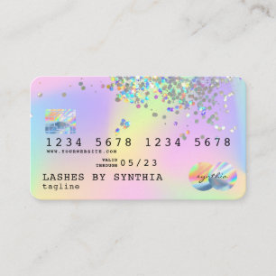 Holograph Unicorn Moderne Kreditkartenart Visitenkarte