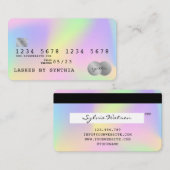 Holograph Unicorn Moderne Kreditkartenart Visitenkarte (Vorne/Hinten)