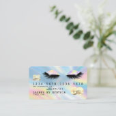 Holograph Unicorn Tropfen Kreditkartenansicht Visitenkarte (Stehend Vorderseite)