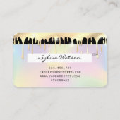 Holograph Unicorp Dripping Credit Card Gold Visitenkarte (Rückseite)