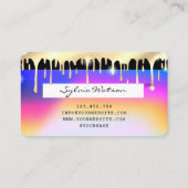 Holograph Unicorp Dripping Credit Card Gold Visitenkarte (Rückseite)