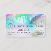 Holograph Unicorp Dripping Credit Card Lashes Visitenkarte (Vorderseite)