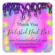 Holograph Vielen Dank Boutique Tropfen Hot Pink Bl