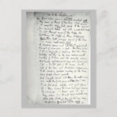 Holograph von Keats's Ode to a Nightingale Postkarte (Vorderseite)