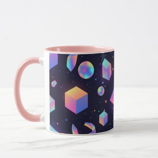Holographic 3D Geometric Space Coffee Mug Tasse (Links)