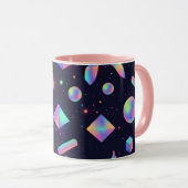 Holographic 3D Geometric Space Coffee Mug Tasse (VorderseiteRechts)