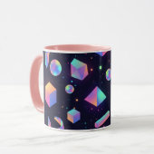 Holographic 3D Geometric Space Coffee Mug Tasse (Vorderseite Links)