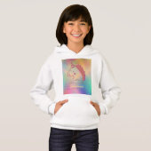 Holographic 3D Unicorn-Individuelle Name Hoodie (Vorne ganz)