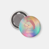 Holographic 3D Unicorn-Individuelle Name Magnet (Vorderseite/Rückseite)